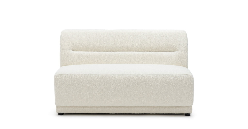 Karine 2 Seater Armless Module - Ivory Boucle.