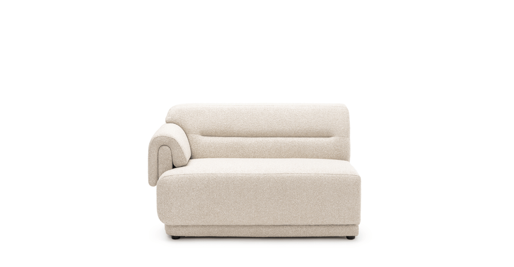 Karine 2 Seater Left Arm Module - Ivory Boucle - Loom Collection