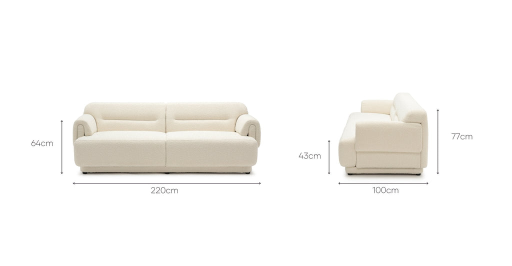 Karine Sofa - Ivory Boucle.