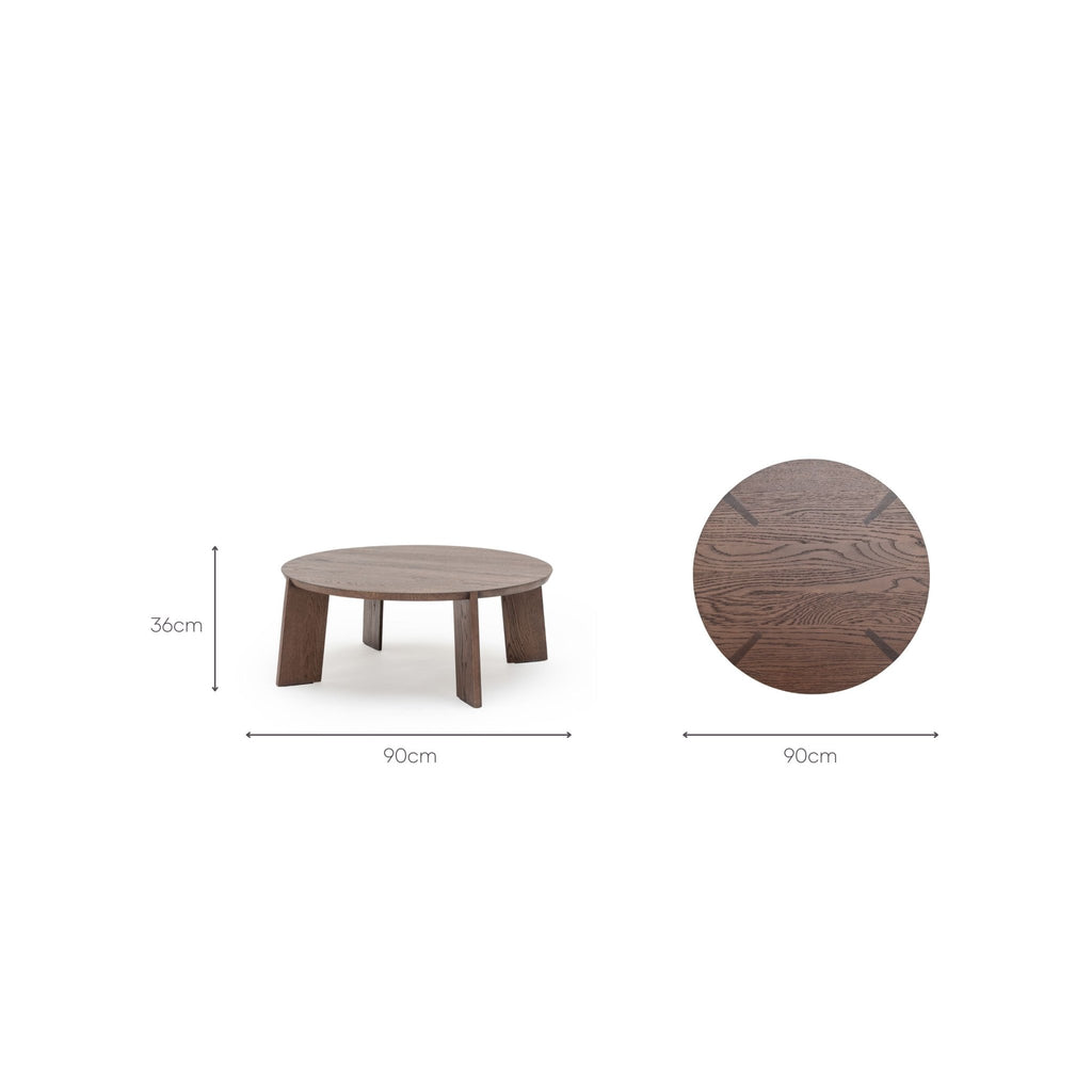 Kile Coffee Table Low - Espresso Oak - Coffee Tables Tolv Loom Collection Dubai