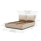 Kobe Bed With Storage - Natural - Beds Loom Collection Loom Collection Dubai