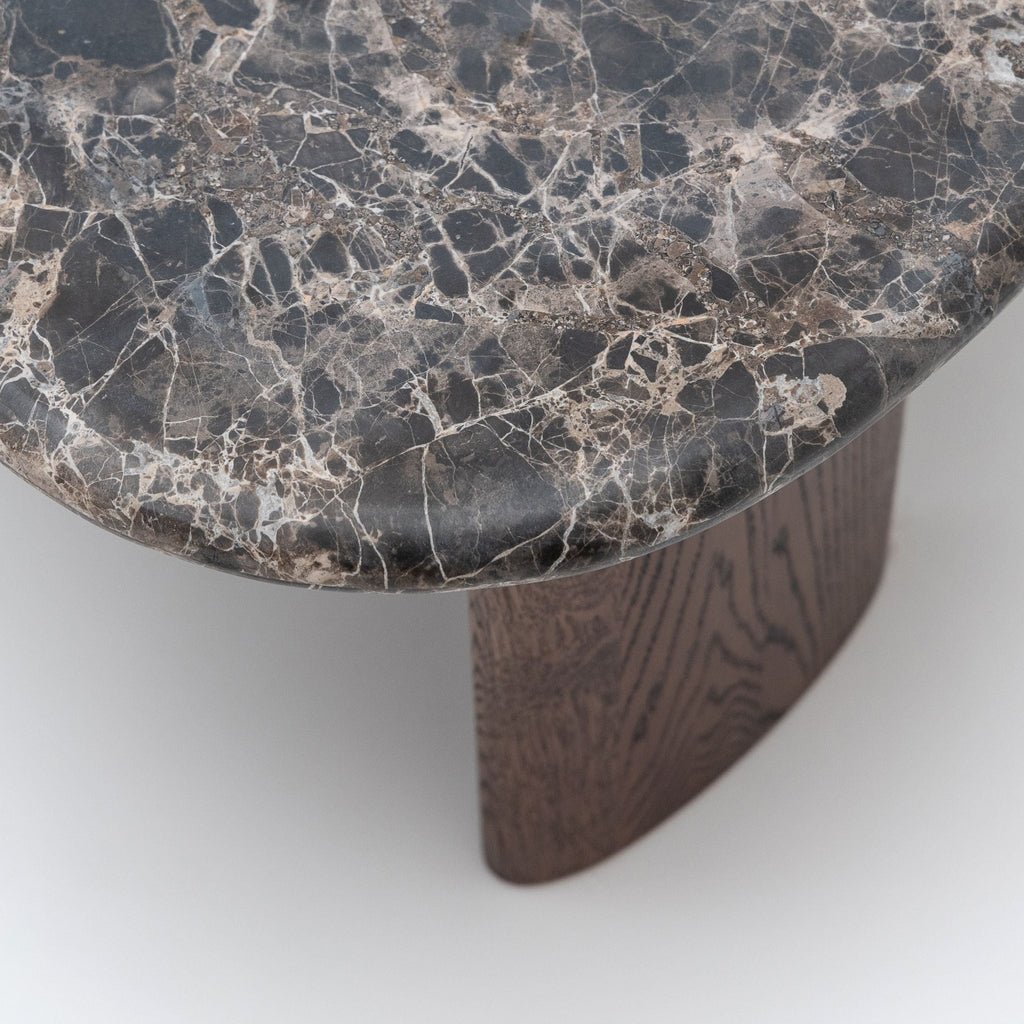 Kora Coffee Table High - Dark Emperador & Espresso Oak - Coffee Tables Natadora Loom Collection Dubai