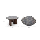 Kora Coffee Table High - Dark Emperador & Espresso Oak - Coffee Tables Natadora Loom Collection Dubai