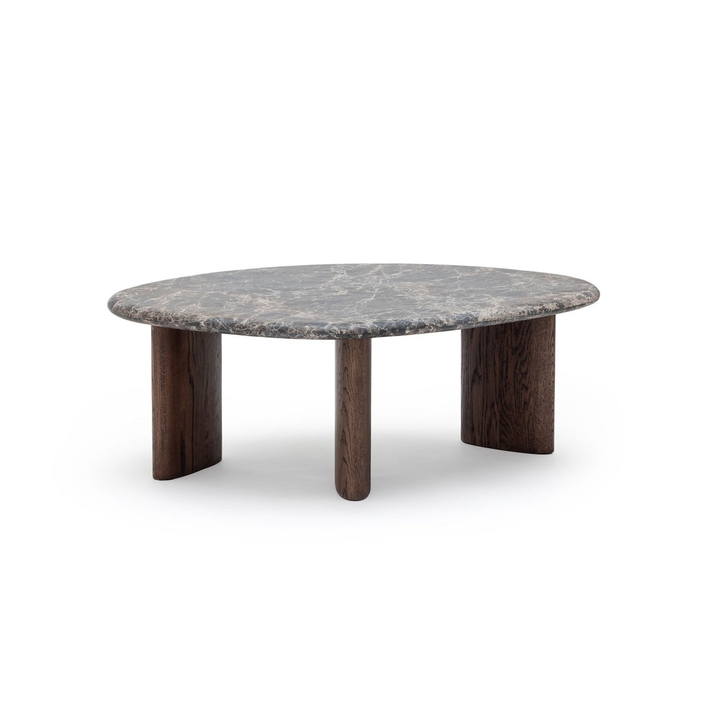 Kora Coffee Table High - Dark Emperador & Espresso Oak - Coffee Tables Natadora Loom Collection Dubai