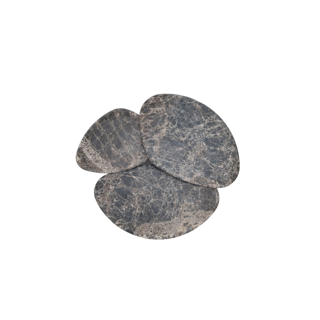 Kora Coffee Table High - Dark Emperador & Espresso Oak - Coffee Tables Natadora Loom Collection Dubai