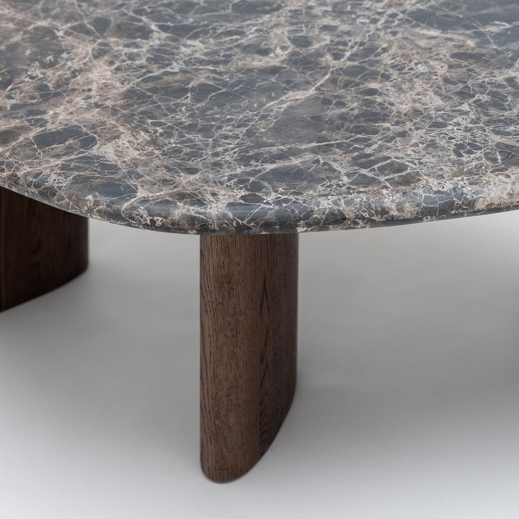 Kora Coffee Table High - Dark Emperador & Espresso Oak - Coffee Tables Natadora Loom Collection Dubai