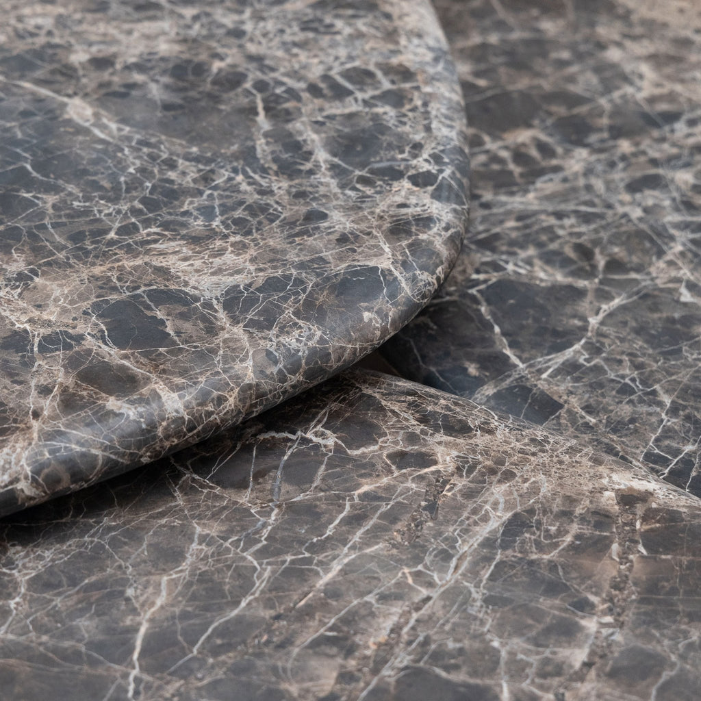 Kora Coffee Table High - Dark Emperador & Espresso Oak - Coffee Tables Natadora Loom Collection Dubai