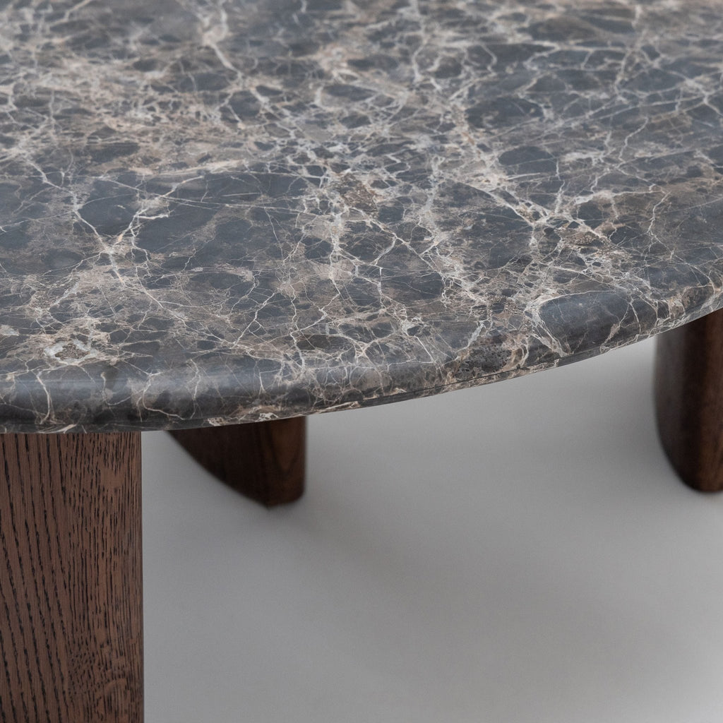 Kora Coffee Table High - Dark Emperador & Espresso Oak - Coffee Tables Natadora Loom Collection Dubai