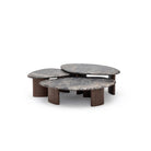 Kora Coffee Table High - Dark Emperador & Espresso Oak - Coffee Tables Natadora Loom Collection Dubai