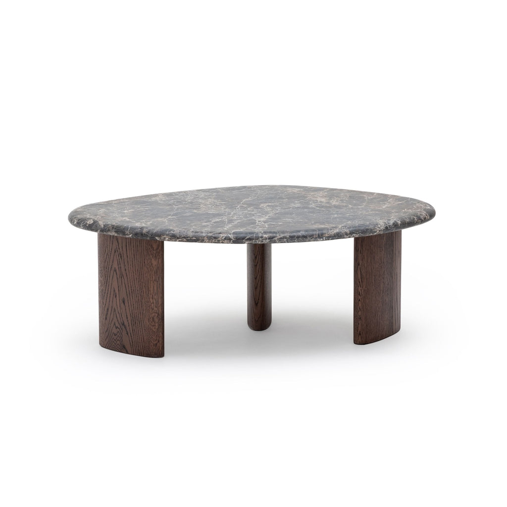 Kora Coffee Table High - Dark Emperador & Espresso Oak - Coffee Tables Natadora Loom Collection Dubai