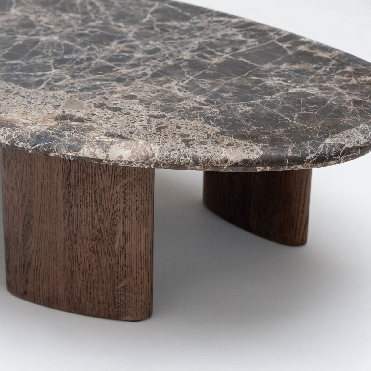 Kora Coffee Table Low - Dark Emperador & Espresso Oak - Coffee Tables Natadora Loom Collection Dubai