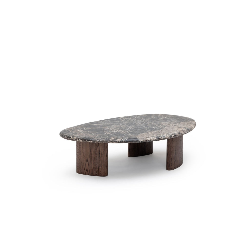 Kora Coffee Table Low - Dark Emperador & Espresso Oak - Coffee Tables Natadora Loom Collection Dubai