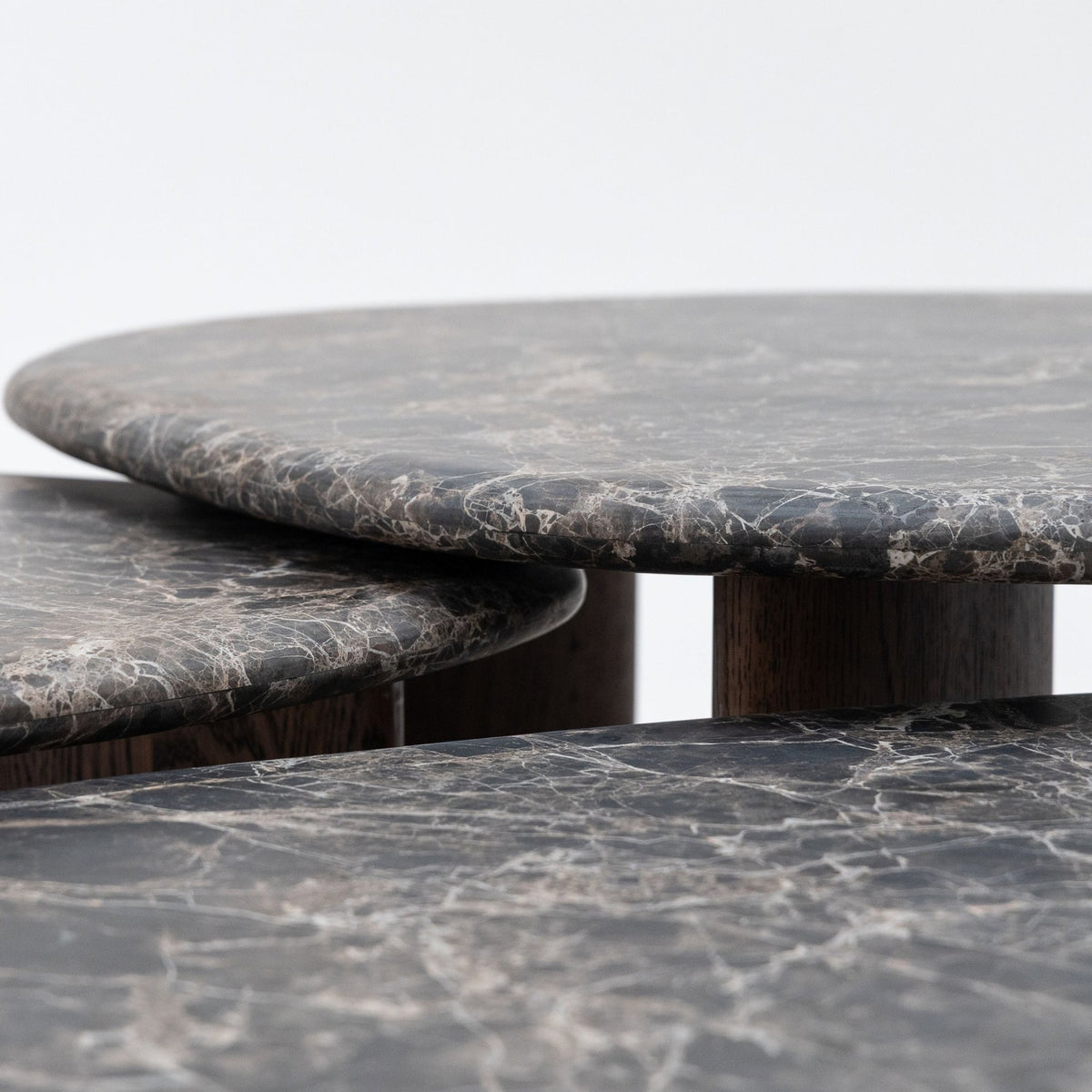 Kora Coffee Table Low - Dark Emperador & Espresso Oak - Coffee Tables Natadora Loom Collection Dubai