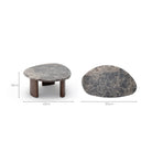 Kora Coffee Table Low - Dark Emperador & Espresso Oak - Coffee Tables Natadora Loom Collection Dubai