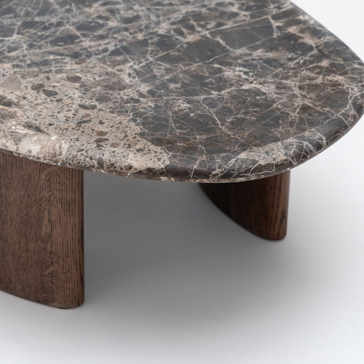 Kora Coffee Table Low - Dark Emperador & Espresso Oak - Coffee Tables Natadora Loom Collection Dubai