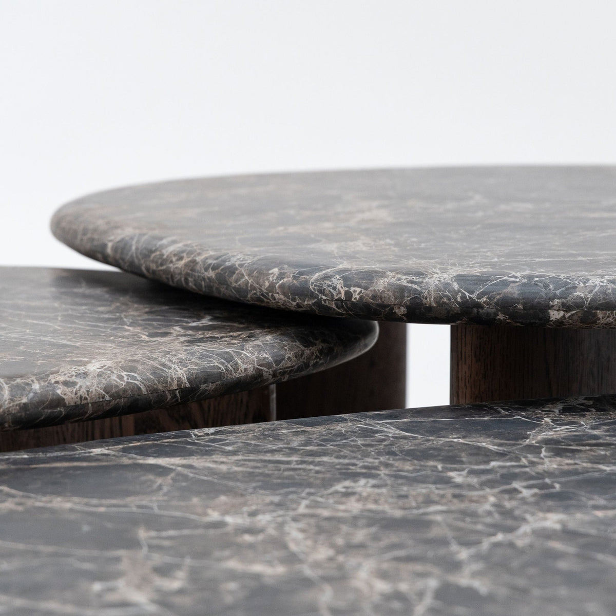 Kora Coffee Table Medium - Dark Emperador & Espresso Oak - Coffee Tables Natadora Loom Collection Dubai