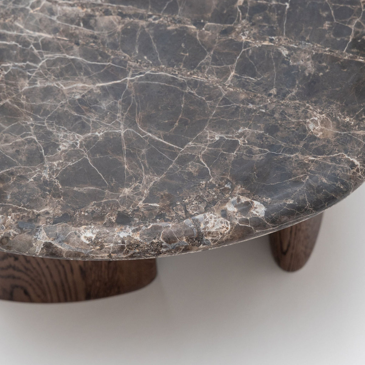 Kora Coffee Table Medium - Dark Emperador & Espresso Oak - Coffee Tables Natadora Loom Collection Dubai