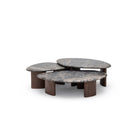 Kora Coffee Table Medium - Dark Emperador & Espresso Oak - Coffee Tables Natadora Loom Collection Dubai
