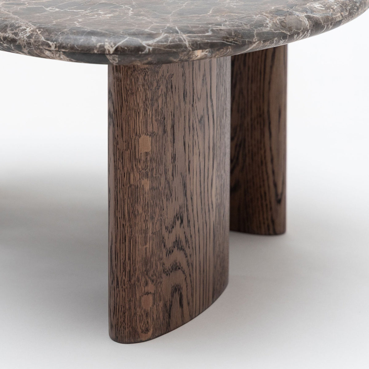 Kora Coffee Table Medium - Dark Emperador & Espresso Oak - Coffee Tables Natadora Loom Collection Dubai