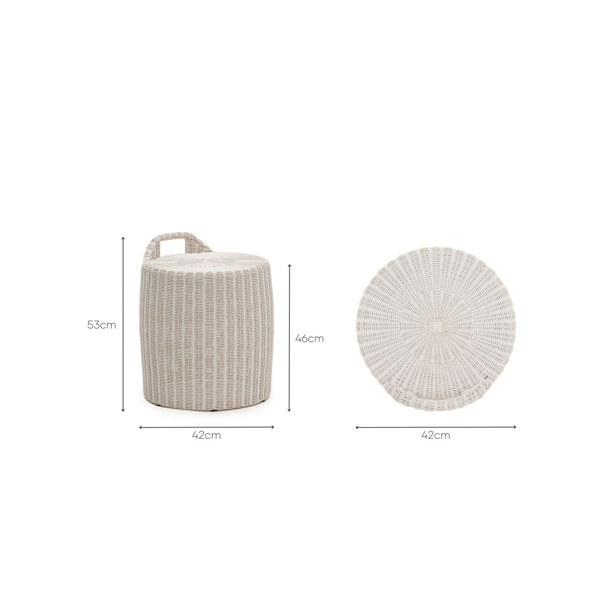 Kos Stool - Chalk - Side Tables Loom Collection Loom Collection Dubai