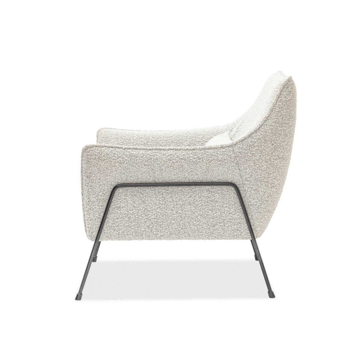 Kubik Accent Chair - Salt & Pepper Boucle