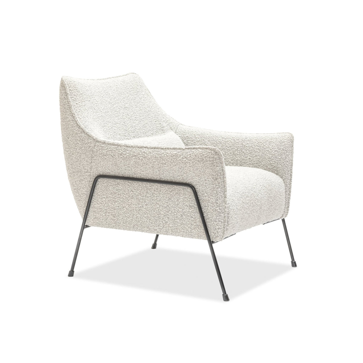 Kubik Accent Chair - Salt & Pepper Boucle