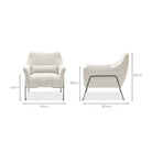 Kubik Accent Chair - Salt & Pepper Boucle