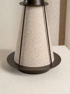 Lanterna - Bronze And Linen Rechargeable Table Lamp