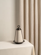 Lanterna - Bronze And Linen Rechargeable Table Lamp