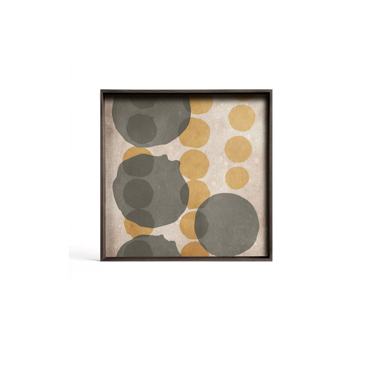 Layered Dots Square Glass Tray