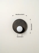 Luna - Bronze And Opal Disc Wall Light