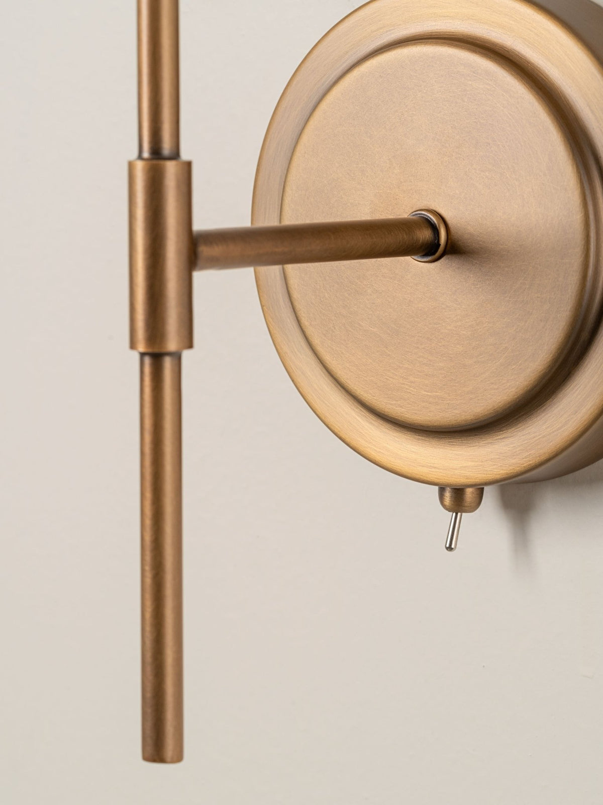 Lindi - Aged Brass And Linen Scalloped Wall Light