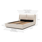 Lorenzo Bed With Storage - Beige - Beds Loom Collection Loom Collection Dubai