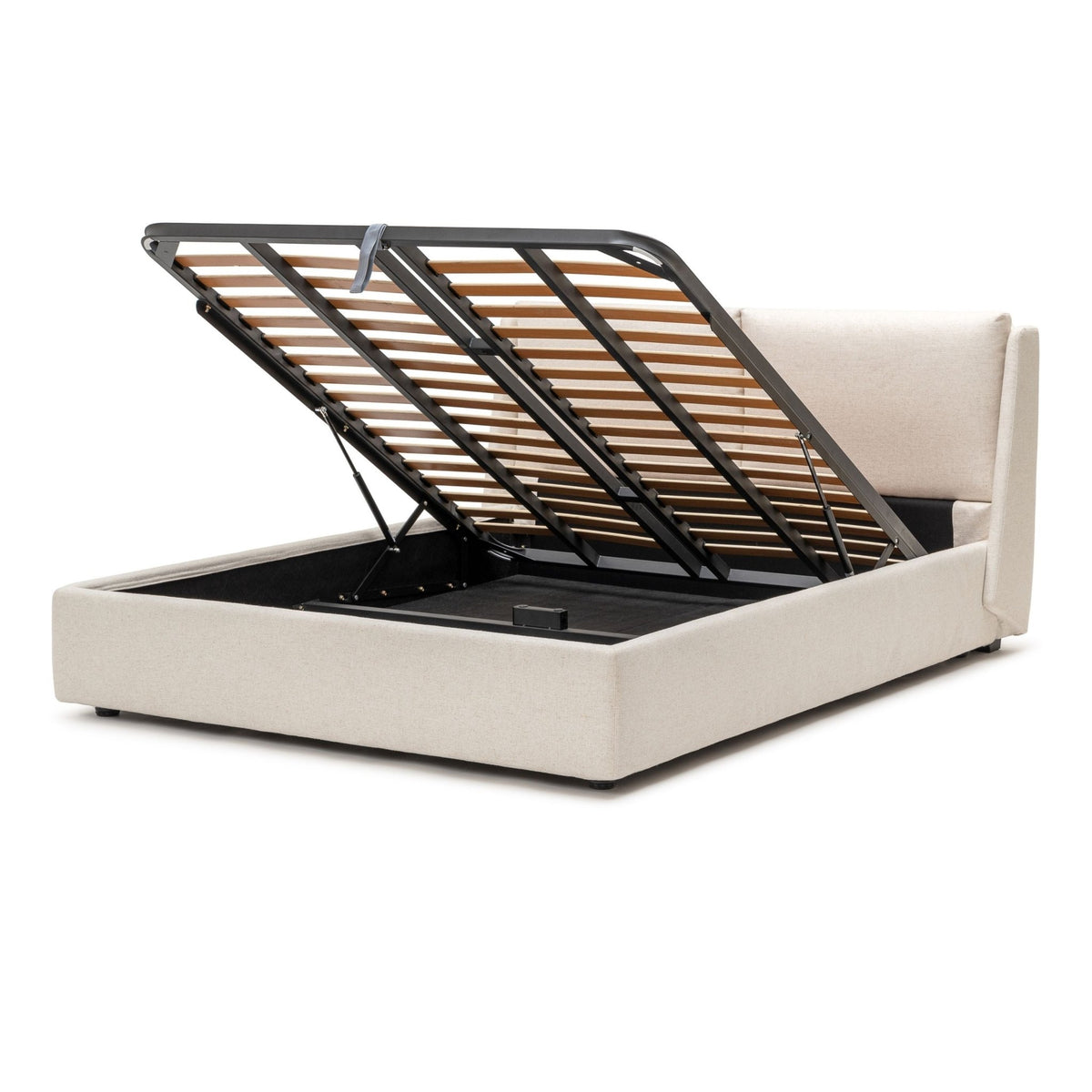 Lorenzo Bed With Storage - Beige - Beds Loom Collection Loom Collection Dubai