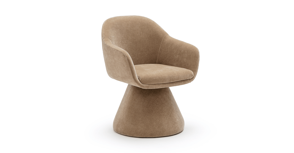 Louis Swivel Chair - Mushroom - Loom Collection