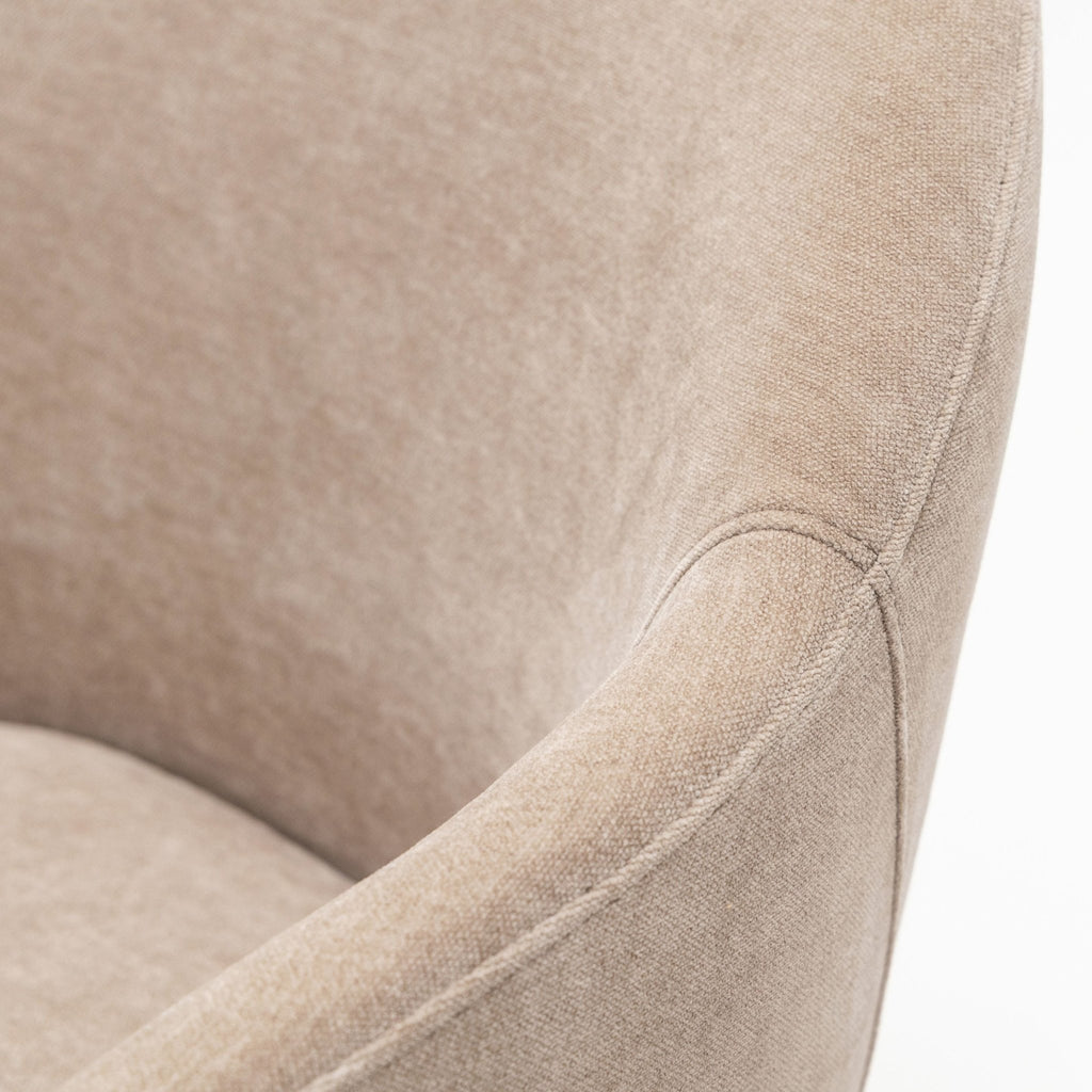 Louis Swivel Chair - Mushroom - Accent Chairs Loom Collection Loom Collection Dubai