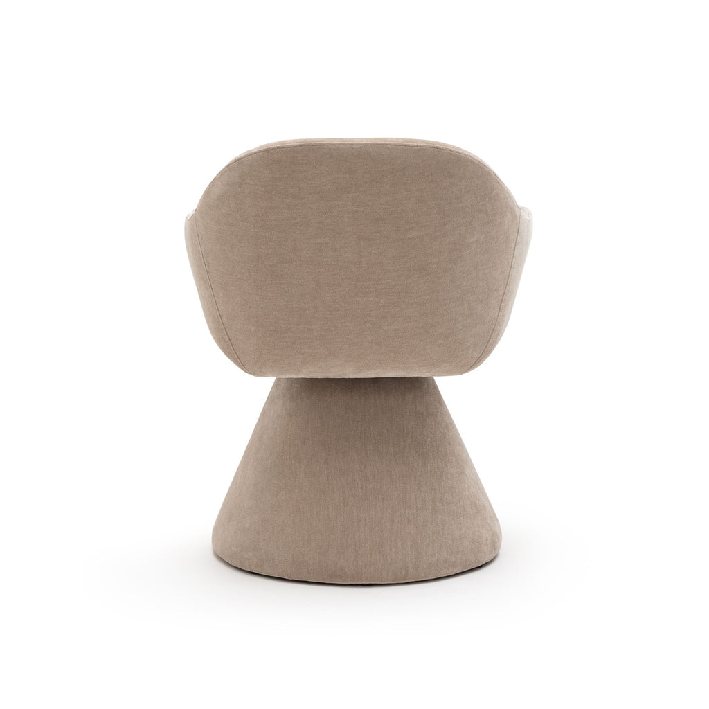 Louis Swivel Chair - Mushroom - Accent Chairs Loom Collection Loom Collection Dubai