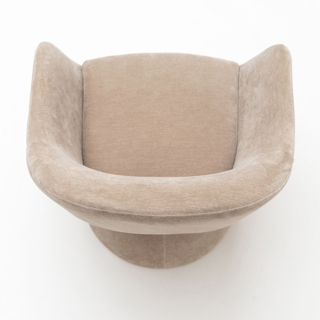 Louis Swivel Chair - Mushroom - Accent Chairs Loom Collection Loom Collection Dubai