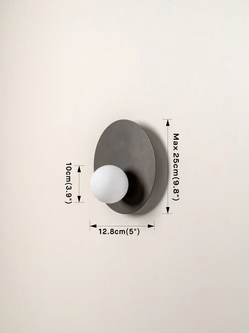 Luna - Bronze And Opal Disc Wall Light - Loom Collection
