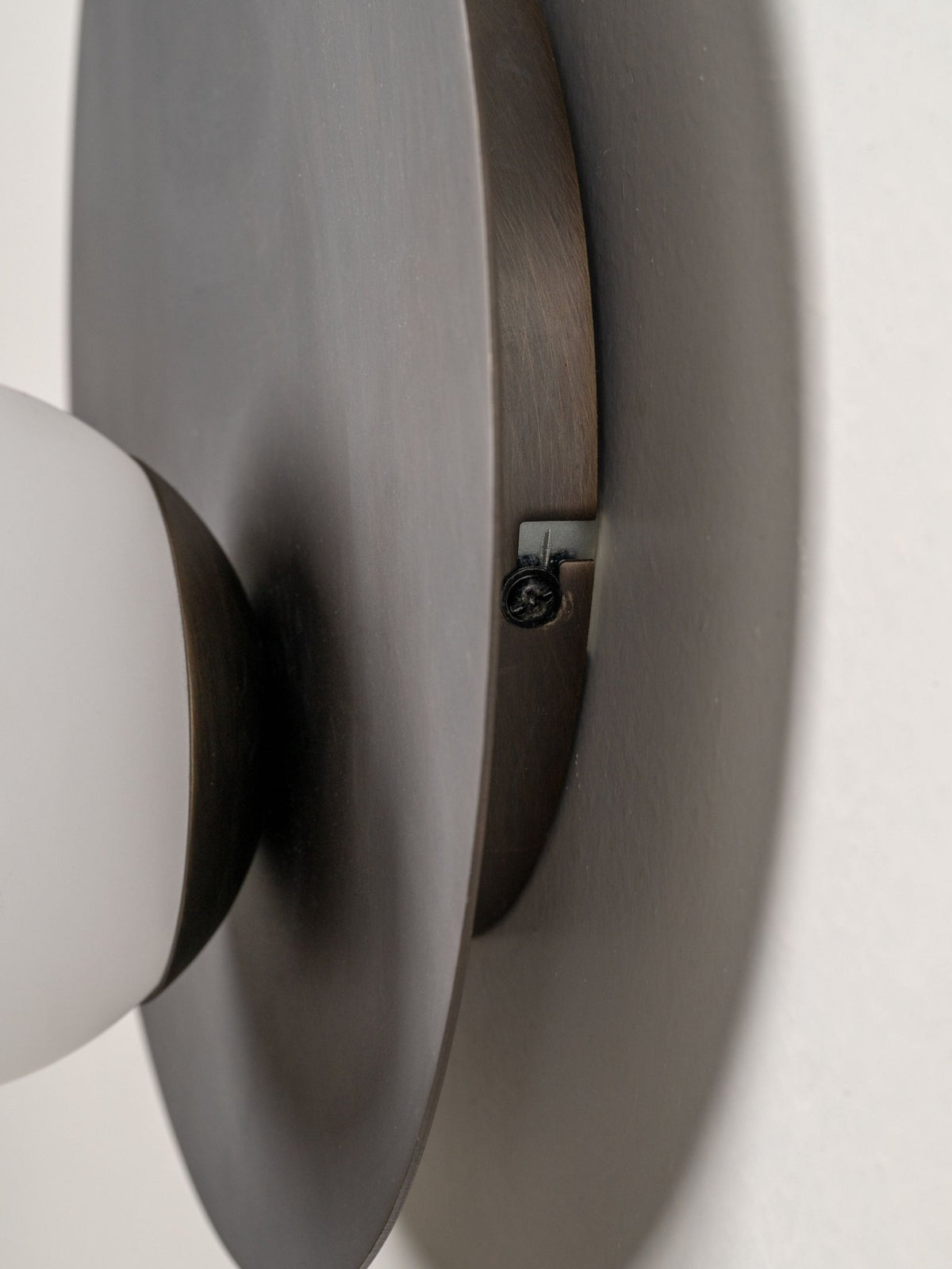 Luna - Bronze And Opal Disc Wall Light