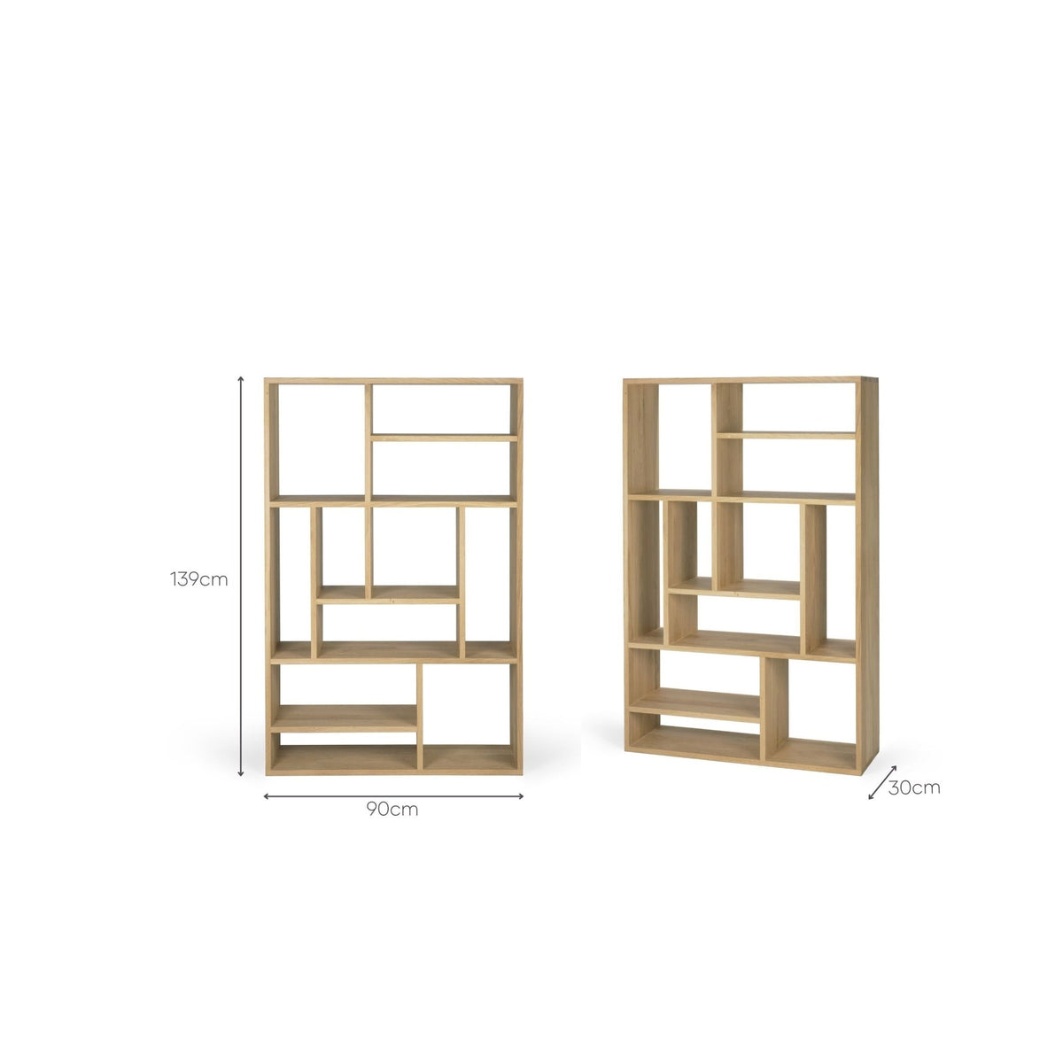 M Rack - Oak - Shelving Ethnicraft Loom Collection Dubai