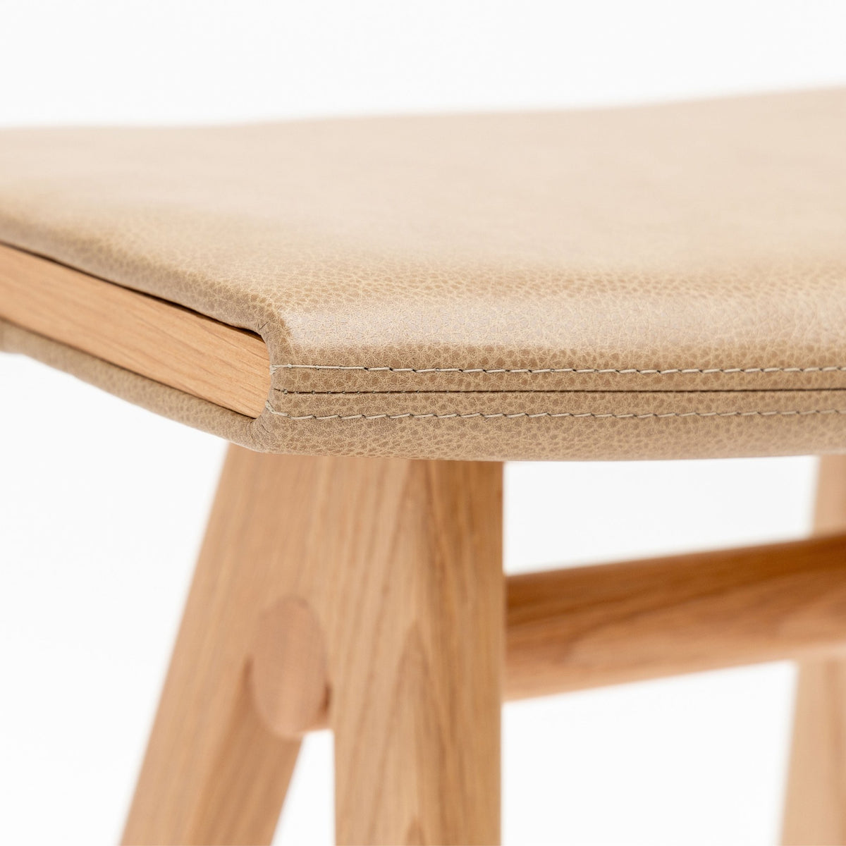 MA Counter Stool - Light Oak & Arena Leather