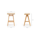 MA Counter Stool - Light Oak & Arena Leather