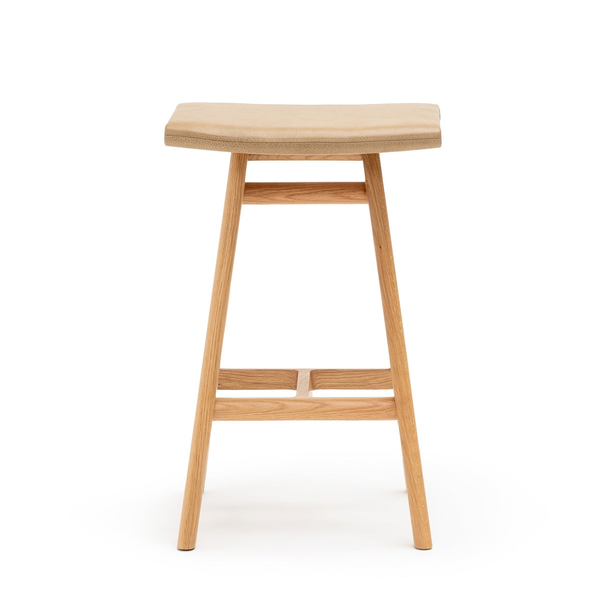 MA Counter Stool - Light Oak & Arena Leather