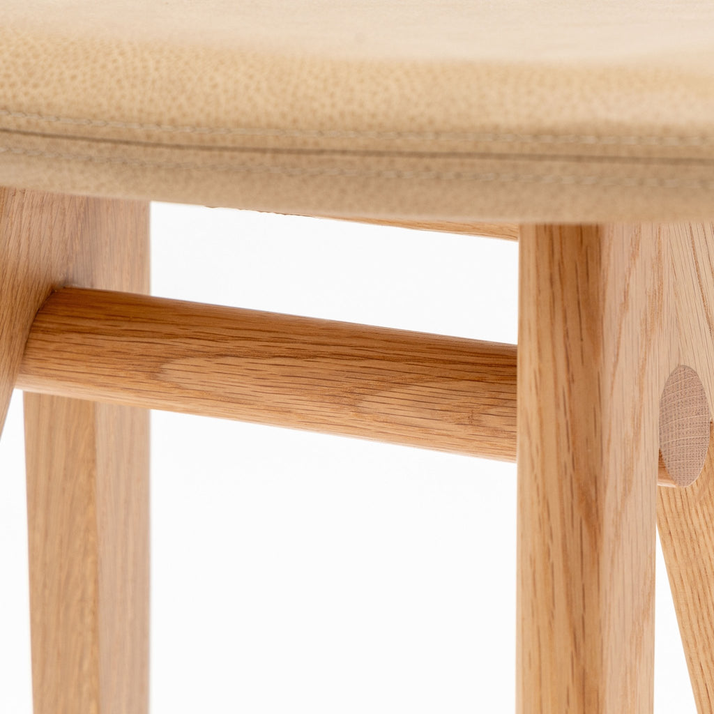 MA Counter Stool - Light Oak & Arena Leather - Loom Collection