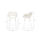 Marina Bar Stool - Stonewhite & Chalk