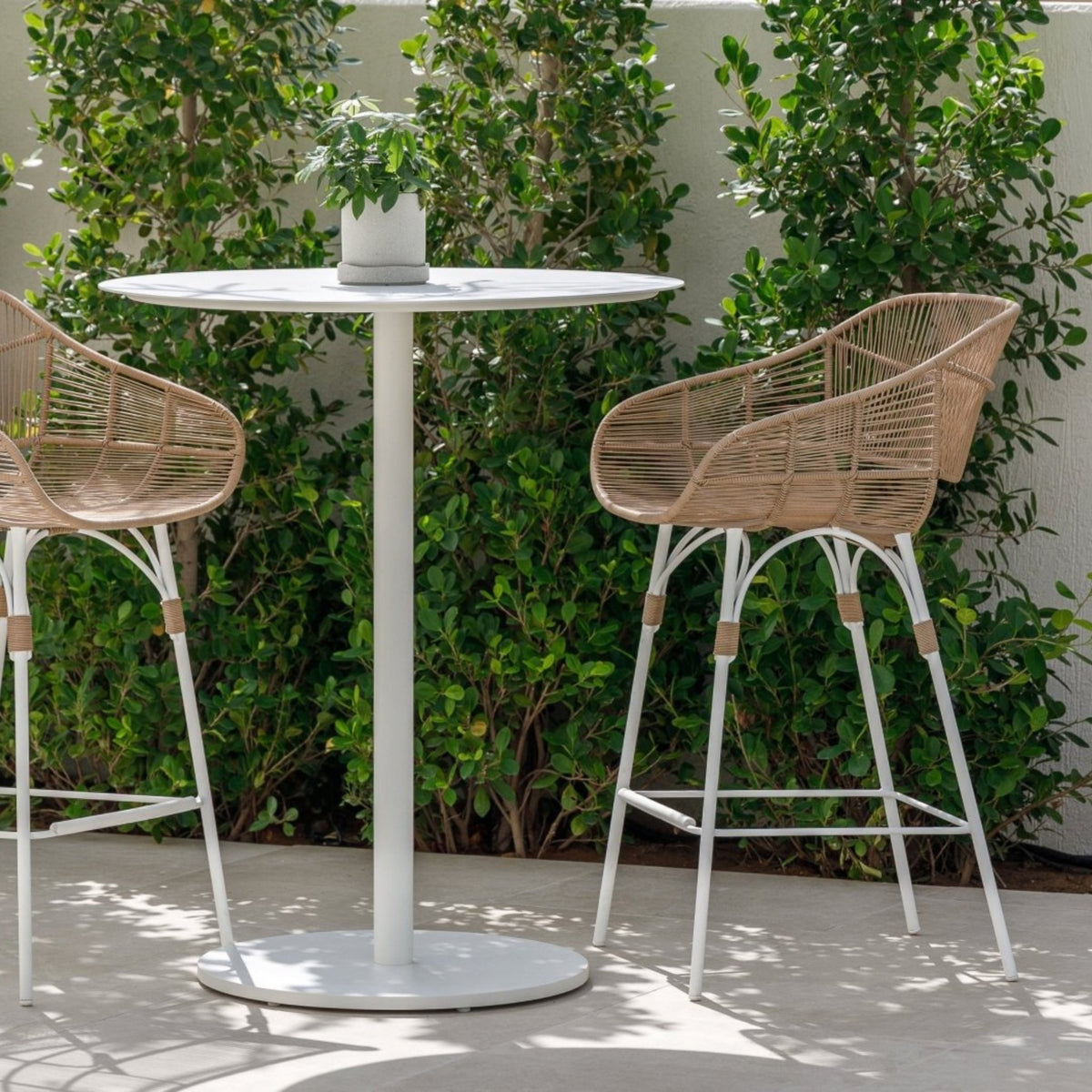 Marina Bar Stool - Stonewhite & Natural