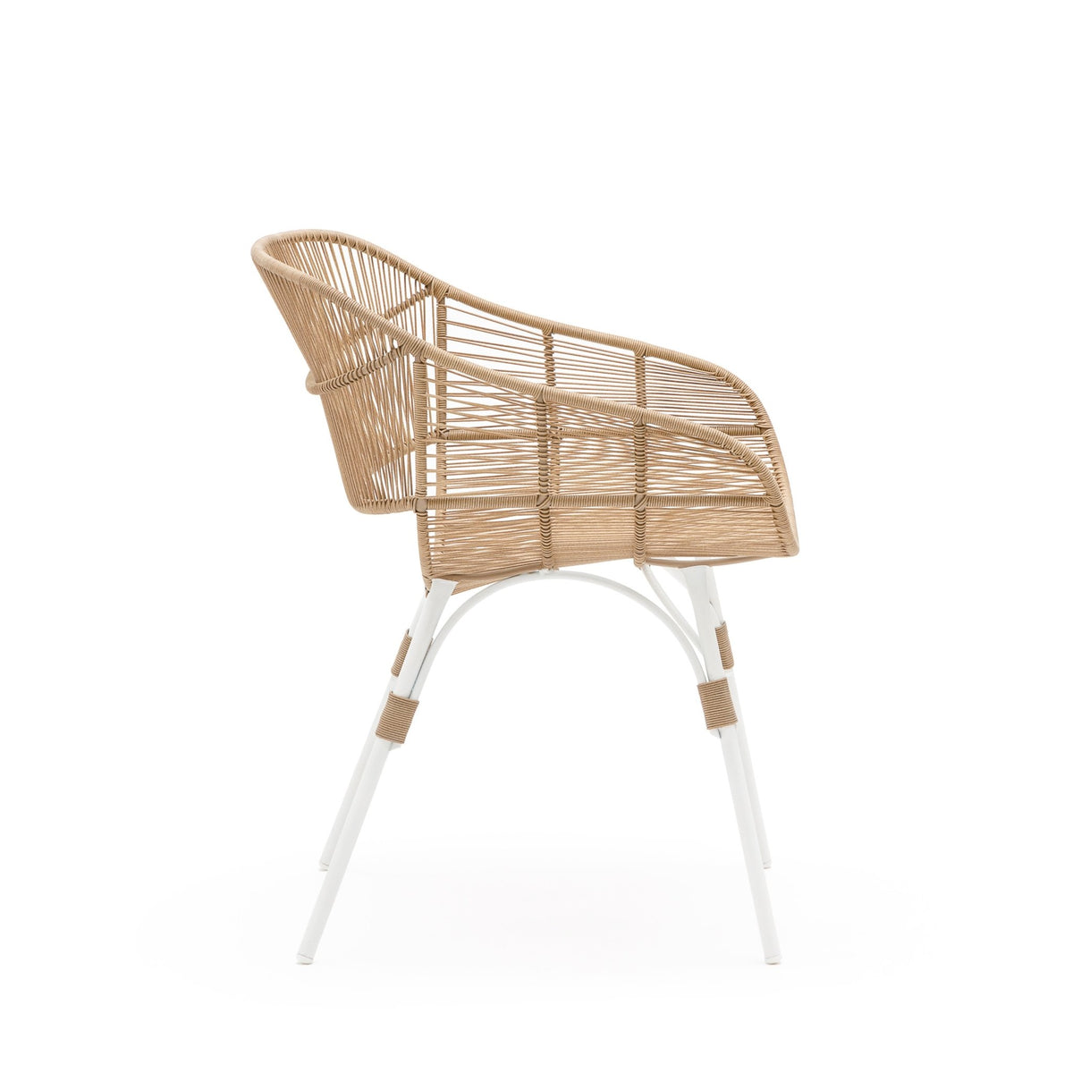 Marina Dining Armchair - Stonewhite & Natural