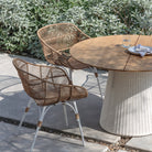 Marina Dining Armchair - Stonewhite & Natural