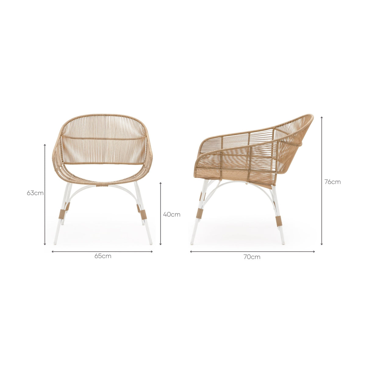 Marina Lounge Chair - Stonewhite Natural